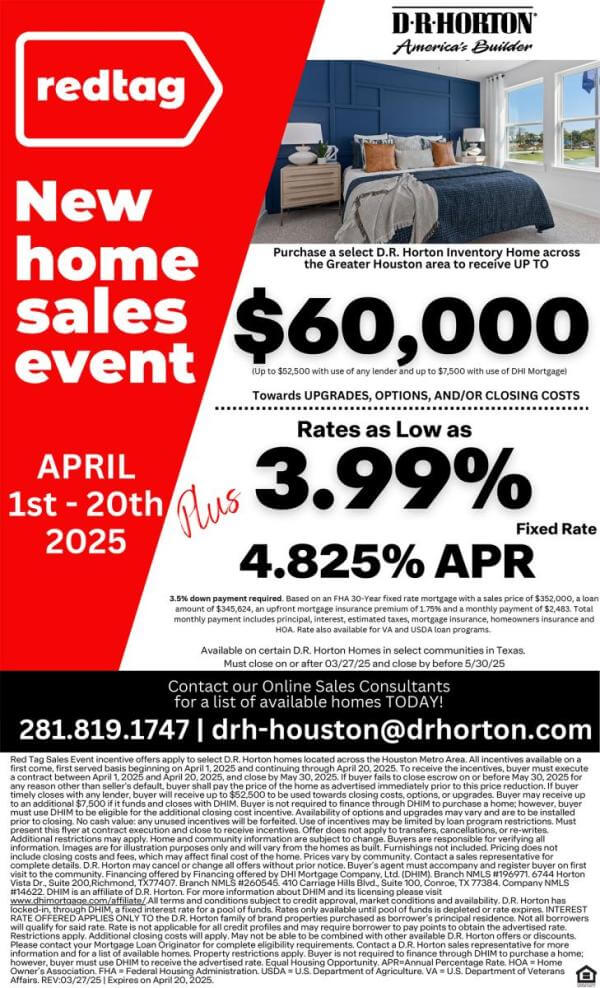 D.R. Horton Red Tag Sales Event